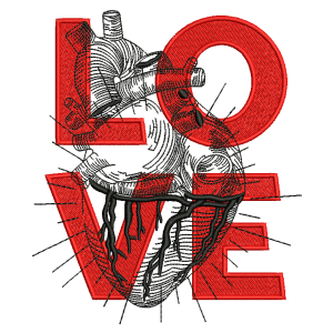Valentine Embroidery Design